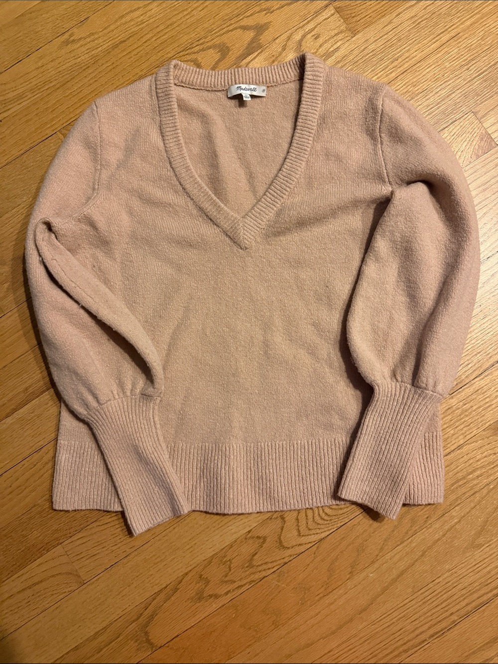 Madewell Soft Blush V-Neck Sweater